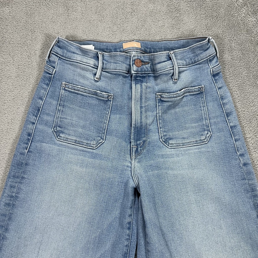 Mother Jeans Women 28 Patch Pocket Undercover Sneak California Cruiser Wide Leg - Picture 4 of 16